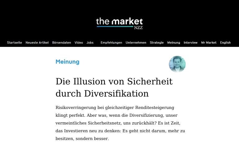 Nzz The Market - Die Illusion von Sicherheit durch Diversifikation