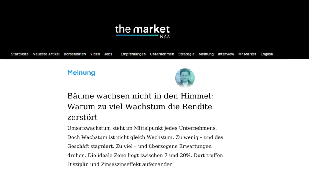 Bäume wachsen nicht in den Himmel: Warum zu viel Wachstum die Rendite zerstört